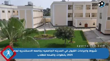 شروط وإجراءات القبول في المدينة الجامعية بجامعة الإسكندرية لعام 2025 بخطوات واضحة للطلاب